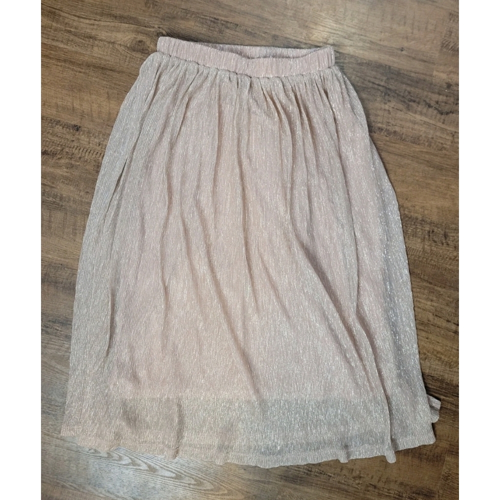 Kori America rose gold midi skirt